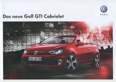 VW Golf 6 GTI Cabriolet Prospekt 3.2012