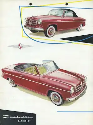 Borgward Isabella Cabriolet Prospekt 1950er Jahre