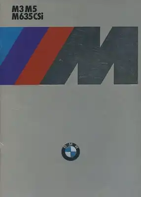 BMW M3 M5 M635CSi Prospekt 1987