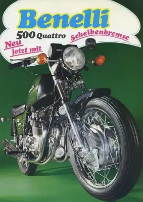 Benelli 500 Quattro Prospekt 1970er Jahre