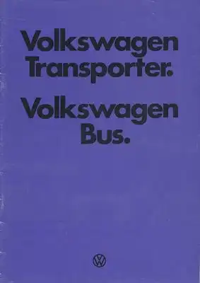 VW T 2 Transporter + Bus Prospekt 8.1977