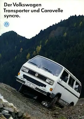 VW T 3 Transporter und Caravelle syncro Prospekt 4.1991