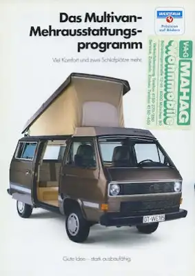 VW T 3 Westfalia Multivan Prospekt 1986