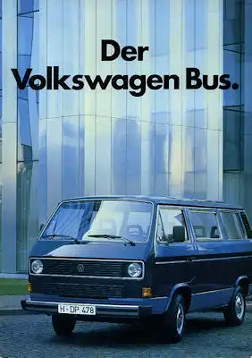 VW T 3 Bus Prospekt 1.1984