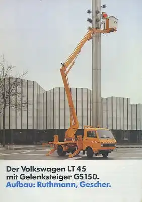 VW LT 45 + Steiger Prospekt 8.1981
