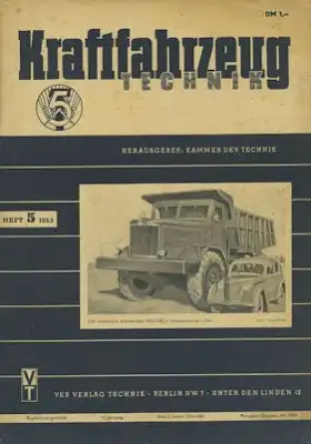 Kraftfahrzeugtechnik KFT 1953 Heft 5