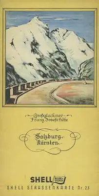 Shell Straßenkarte 23 Salzburg / Kärnten 1930er Jahre