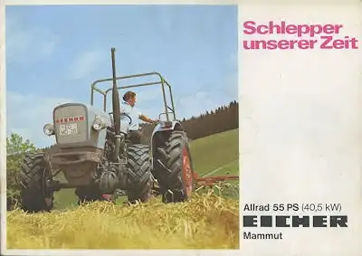 Eicher Mammut Allrad 55 PS Prospekt 8.1975
