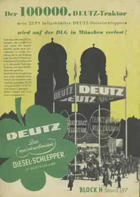 Deutz Schlepper Programm 1950er Jahre