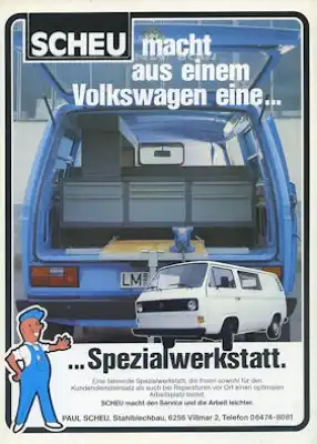 VW T 3 Werkstatt-Transporter Prospekt 2.1981