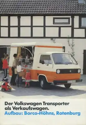 VW T 3 Verkaufswagen-Transporter Prospekt 8.1982