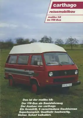 VW T 3 Carthago Prospekt 9.1986