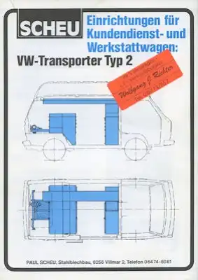 VW T 3 Werkstatt-Transporter Prospekt 2.1980