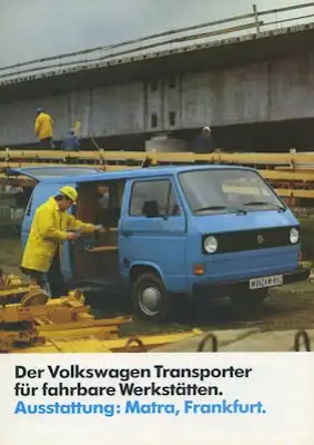 VW T 3 Werkstatt-Transporter Prospekt 8.1980