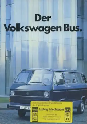 VW T 3 Bus Prospekt 8.1983