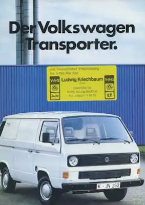 VW T 3 Transporter Prospekt 8.1984