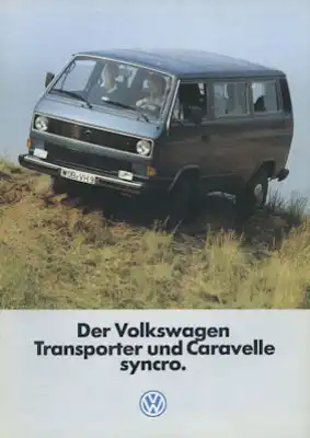 VW T 3 Transporter + Caravelle syncro Prospekt 12.1984