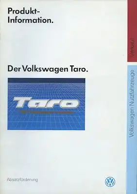 VW Taro 4x4 Produktinformation 2.1989