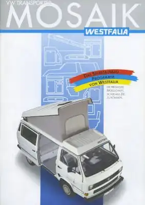 VW T 3 Westfalia Mosaik Prospekt 9.1987