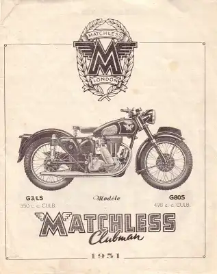 Matchless Clubman Prospekt 1951