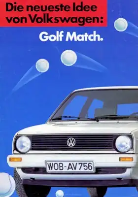 VW Golf 2 Match Prospekt 3.1985