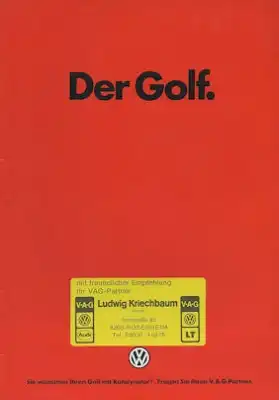 VW Golf 2 Prospekt 1.1985