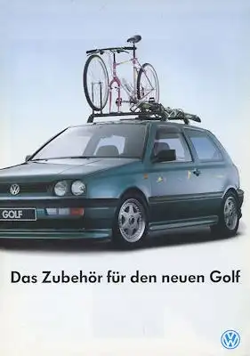 VW Golf 3 Zubehör Prospekt 11.1991