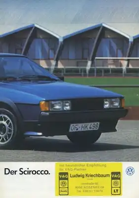 VW Scirocco 2 Prospekt 8.1985