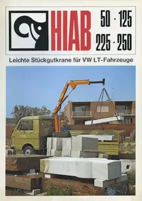 VW LT mit HIAB Stückgutkran Prospekt 10.1978