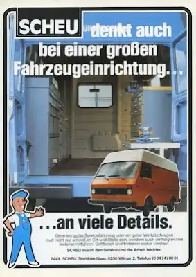 VW LT Werkstattwagen Prospekt 1.1980