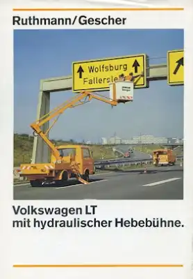 VW LT mit Hebebühne Prospekt 11.1978