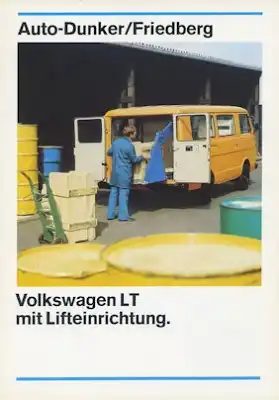 VW LT mit Lifteinrichtung Prospekt 1980er Jahre