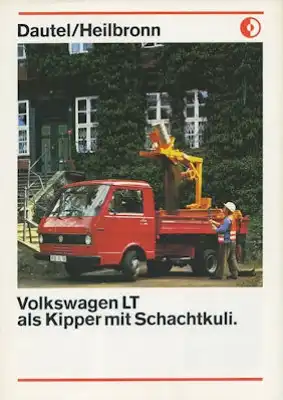 VW LT Kipper mit Schachtkuli Prospekt 8.1978