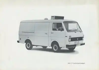 VW LT Frischdienstwagen Prospekt 1980er Jahre