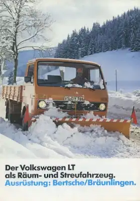 VW LT Räum- und Streufahrzeug Prospekt 8.1980