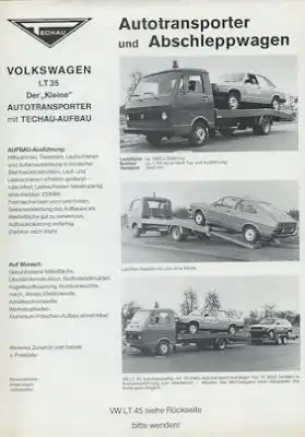 VW / Techau LT Autotransporter Prospekt 1979