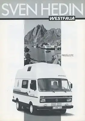 VW LT Westfalia Sven Hedin Preisliste 1.1988