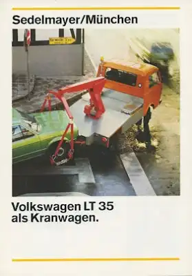 VW LT 35 als Kranwagen Prospekt 1980er Jahre