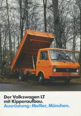 VW LT mit Kipperaufbau Prospekt 8.1980