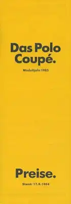 VW Polo 2 Preisliste 4.1985