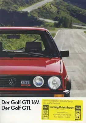 VW Golf 2 GTI Prospekt 7.1986
