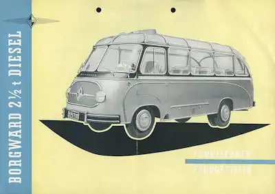 Borgward 2,5 to Diesel Bus Prospekt 7.1956