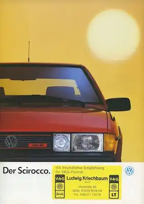 VW Scirocco 2 Prospekt 1.1988