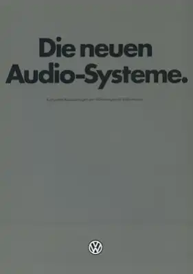 VW Audio Systeme Prospekt 8.1984