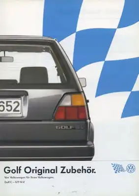 VW Golf 2 Zubehör Prospekt 9.1986