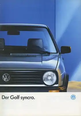 VW Golf 2 Syncro Prospekt 8.1987