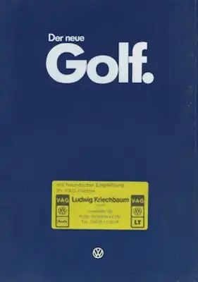 VW Golf 2 Prospekt 1.1984