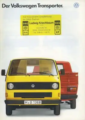 VW T 3 Transporter Prospekt 11.1986