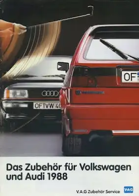 VW und Audi Zubehör Prospekt 1988