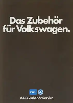VW / Audi Zubehör Prospekt ca. 1984